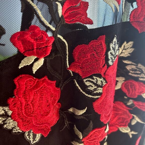 Joseph Ribkoff Floral Sweetheart Embroidered Dress 12 - Picture 15 of 16